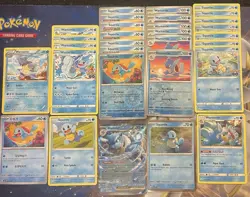 Pokemon Tcg Squirtle Card Lot (30) SM, SWSH, SV - Promo, Foils + Evolutions - Image 1