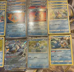 Pokemon Tcg Squirtle Card Lot (30) SM, SWSH, SV - Promo, Foils + Evolutions - Image 2