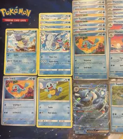 Pokemon Tcg Squirtle Card Lot (30) SM, SWSH, SV - Promo, Foils + Evolutions - Image 3