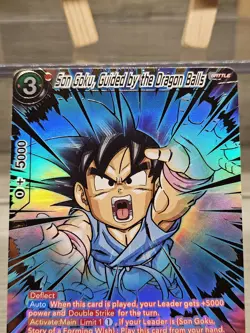Son Goku Dragon Ball Collector Card Gold Stamped EX24-02 Ex Mint - Image 4