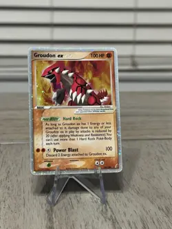 Pokemon Groudon ex 93/100 EX Crystal Guardians Holo Rare Card 100 HP - Image 1