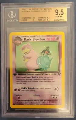 Pokemon Dark Slowbro Team Rocket 1st Edition Holo BGS 9.5 GEM MINT #12/82 2000 - Image 1