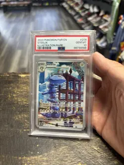 2023 Pokemon Paradox Rift Steelix #208 Illustration Rare 208/182 PSA 10 Gem Mint - Image 3