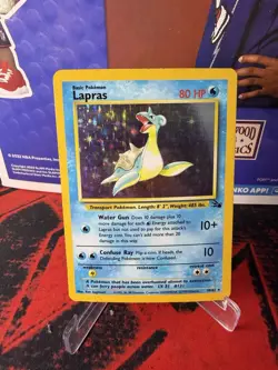 Pokemon TCG - Lapras - 10/62 - Fossil - HP Unlimited Holo Rare (1999) - Image 1