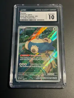 Pokemon Black Star Promo Snorlax 051 CGC 10 Gem Mint - Image 1