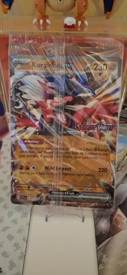 Pokemon TCG Koraidon EX Jumbo Scarlet & Violet Stamped Promo New Sealed 125/198 - Image 1