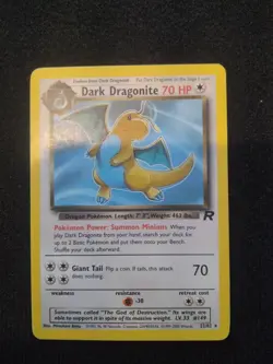 Pokemon Dark Dragonite TCG Card 22/82 Non-Holo, Wizards of the Coast 1999 - Image 1