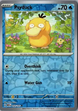 Psyduck Reverse Holo 054/165 Common MEW SV Scarlet & Violet 151 LP Pokemon Card - Image 1
