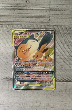Eevee & Snorlax GX SM169 Full Art Promo – Near Mint – Authentic Pokemon Card - Image 1