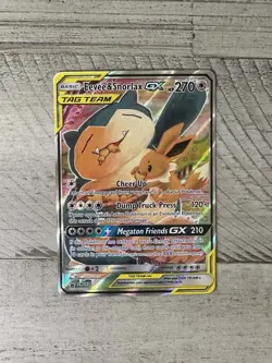 Eevee & Snorlax GX SM169 Full Art Promo – Near Mint – Authentic Pokemon Card - Image 2