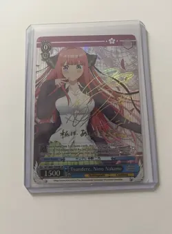 Tsundere, Nino Nakano SP 5HY/W83 Signed Weiss Schwarz Card English - Image 1