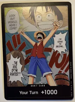 ONE PIECE Card Game Don Card!! (Luffy) Your Turn +1000 English - Image 1