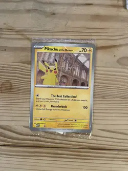 Pikachu At The Museum, Pokemon X Natural History Museum Jumbo Promo Pokemon Card - Image 1