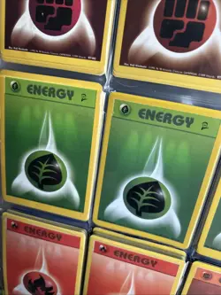 Official Pokemon Folder 1999 3 Ring Binder Approx 160 Energy Cards 25 Pockets - Image 4