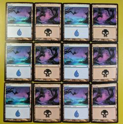 12 MURAL LAND Shadowmoor Island #287 and Swamp #291 and 6 of Each Art MTG - Image 1