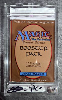 MTG Revised Pack Sealed Guaranteed Unsearched Box on Video Void Label Signed - Image 1