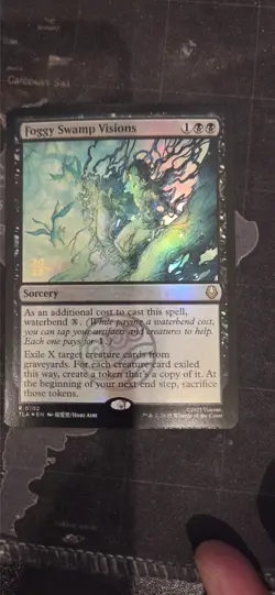 MtG Foggy Swamp Visions Foil Prerelease Promo - Image 1
