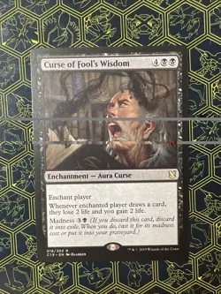 Curse of Fool's Wisdom - 016 - NM - Commander 2019 (C19) - Image 1