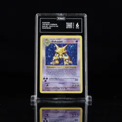 ALAKAZAM 1999 WOTC POKEMON #1/102 BASE SET - SHADOWLESS HOLO TAG 6 - Image 1