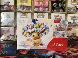 Pokemon TCG: Prismatic Evolutions 2-Pack Bundle ETB + Booster Bundle Costco - Image 1