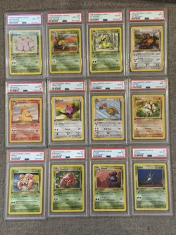 12× Pokemon Jungle 1st Edition PSA Slabs Lot (PSA 8–9) – NM+ WOTC (11 8s & 1 9) - Image 1