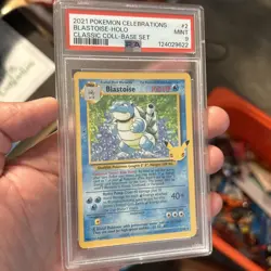 2021 POKEMON CELEBRATIONS CLASSIC COLL #2 BLASTOISE-HOLO PSA 9 25th anniversary - Image 1