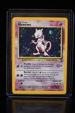 Pokemon TCG Base Set 2 MEWTWO Holo Rare 10/130 LP Excellent! - Image 5