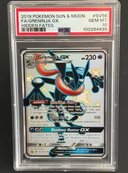 Pokemon Greninja GX #SV56/SV94 Hidden Fates: Shiny Vault Holo PSA 10 GEM MINT - Image 1
