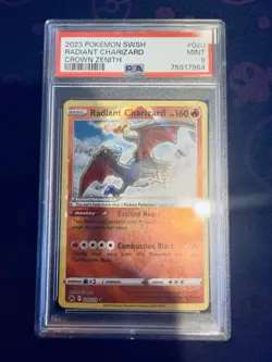 RADIANT CHARIZARD - 2023 POKEMON SWSH CROWN ZENITH 020 - PSA 9 - Image 1
