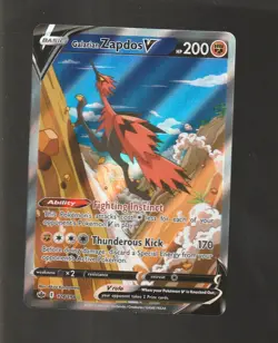 POKEMON GALARIAN ZAPDOS V CHILLING REIGN ALTERNATE ART 174/198 - Image 1