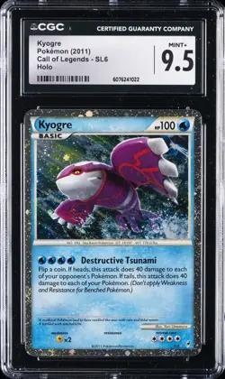 2011 POKEMON CALL OF LEGENDS - HOLO #SL6 KYOGRE CGC 9.5 - Image 1