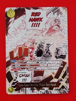Gum-Gum Fire-Fist Pistol Red Hawk (Alt Art) OP11-114 English - One Piece - Image 1