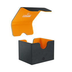 Gamegenic - Sidekick 100+ XL Card Convertible Deck Box: Black/Orange Exclusive 4251715410004 - Image 1