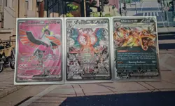 Pokemon card collection, Mint or Near Mint, 85 cards plus QR cards. Rare pulls! - Image 1