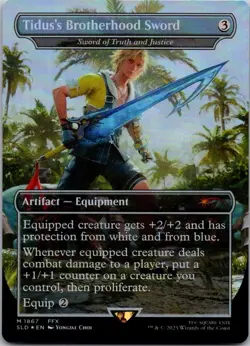 Tidus's Brotherhood Sword - Sword of Truth and Justice (Rainbow) 1867 SLD NM MTG - Image 1