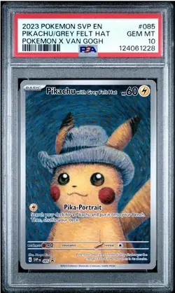 PSA 10 GEM MINT Pikachu With Grey Felt Hat Van Gogh Promo Pokemon 085 SVP085 - Image 1