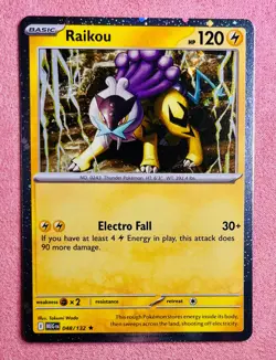 Raikou | 048/132 | Mega Evolution | 2025 Pokemon TCG Promo Card Cosmos Holo | NM - Image 1