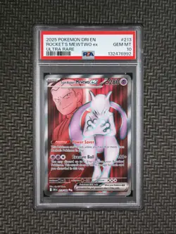 POKEMON 2025 DESTINED RIVALS - ULTRA RARE - TEAM ROCKET'S MEWTWO EX - PSA 10 GM - Image 1