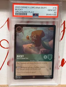 PSA 10! Disney Lorcana EN 1 Bucky #15 FOIL! Organized Play. GEM MINT - Image 1