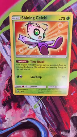 Shining Celebi - SM79 - Pokemon Sun & Moon Blackstar Promo Ultra Rare Card NM - Image 1