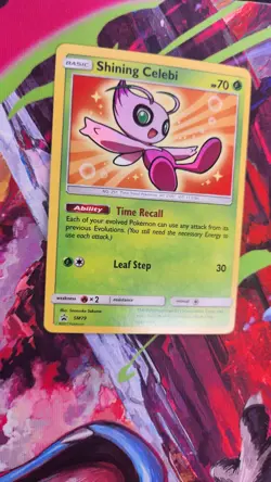 Shining Celebi - SM79 - Pokemon Sun & Moon Blackstar Promo Ultra Rare Card NM - Image 5