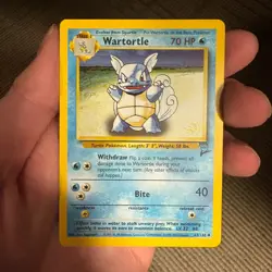 WARTORTLE W PROMO Stamped Pokemon Card - WOTC Base Set 2 63/130 - Image 1
