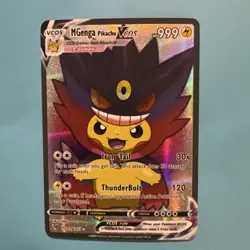 Pikachu Mega Gengar Pokemon Cosplay ACG HOLO Card - Image 1