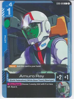 Amuro Ray - ST01-010 C Gundam Card Game - Near Mint/Mint - Image 1
