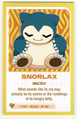 POKEMON BABY CHIBI CARD - SNORLAX * GOLD FOIL - Image 1