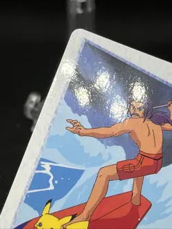 Surfer & Blue Eye Pikachu 156 Carddass Anime Collection Pokemon Card Japanese - Image 4