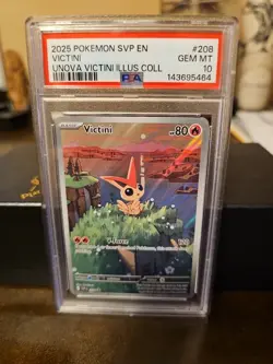 Pokemon TCG Victini Illustration Collection Promo Card 208/012 Psa 10 - Image 1