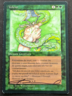 Signed MTG Magic _ NM Italian The Dark _ VENOM _ Tom Wanerstrand - VHTF! - Image 1
