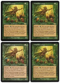 Tribal Forcemage x4 4x 2003 Legions PLAYSET Green Rare Creature MTG NM AZ1 - Image 1
