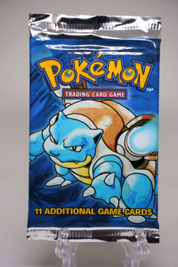 Pokemon Base Set Booster Pack Unlimited Blastoise Art WOTC TCG Vintage Sealed - Image 1